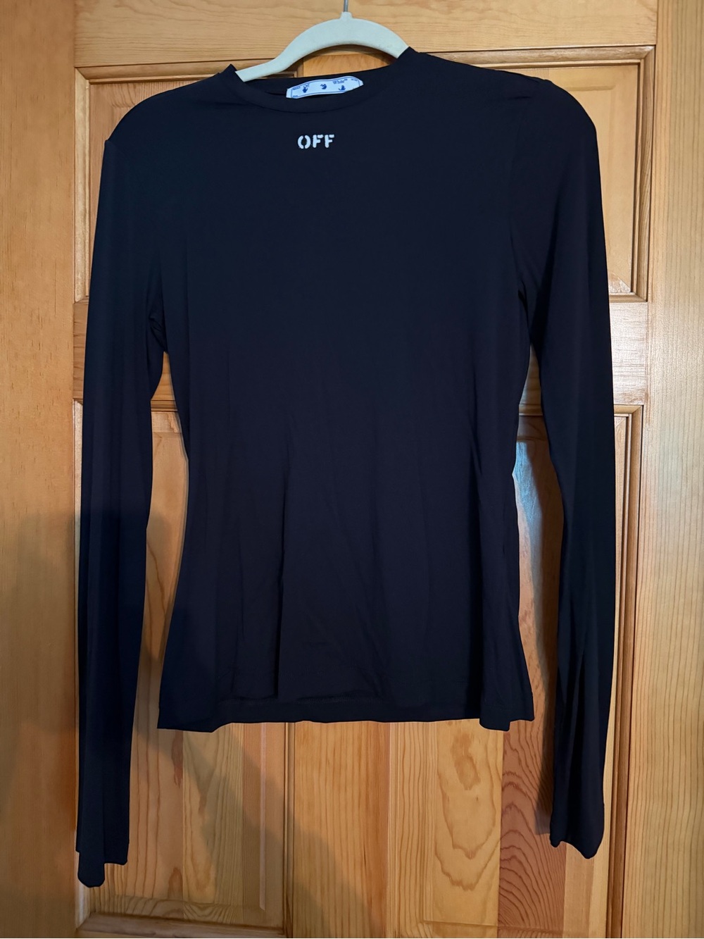 Off-white black  Long-Sleeve Crewneck Tee